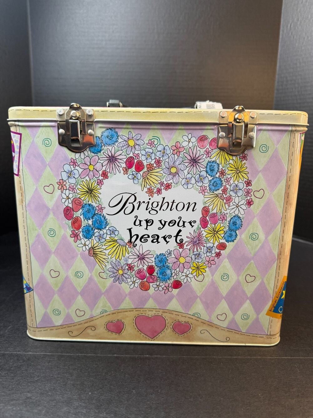 Brighton Brighton Tin Handled Case Unique Retired New